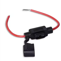 موصل أمريكي 12 فولت ثنائي الأطراف، موصل ثنائي الأطراف مع غلاف، محول قابس ثنائي الأطراف، أسلاك توصيل SAE حمراء وسوداء 2464AWG16
