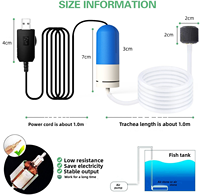 Pompe à air portable USB professionnelle pour mini-aquarium, ultra silencieuse, aérateur d'oxygène réglable pour la pêche, les animaux de compagnie et les voyages en extérieur