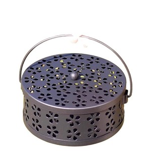 Support pour spirales anti-moustiques, plateau porte-spirales anti-moustiques domestique, brûleur d'encens en fer forgé ignifuge et résistant à la chaleur avec couvercle - Product Image 3