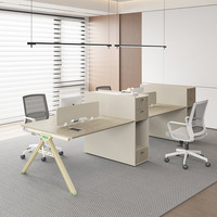 Bureau de bureau en acier, design moderne et simple, pour 2/4/6 personnes, avec rangement, mobilier commercial Mekia, garantie 5-10 ans