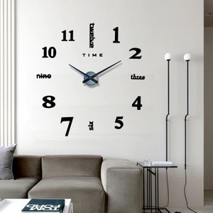 Horloge murale 3D créative en acrylique à faible MOQ, décoration murale DIY, horloge murale 3D grand format à faire soi-même - Product Image 4
