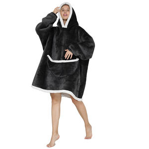 Couverture à capuche Sherpa surdimensionnée personnalisée pour adulte, idéale pour l'hiver, vente en gros, impression personnalisée, <span class=keywords><strong>pas</strong></span> chère, pour canapé et TV - Product Image 5