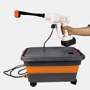 Pistola de agua de alta presión Topdong de 4.5 bar con flujo ajustable y tanque de refuerzo para limpieza de coches y hogares - Product Image 5
