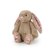 Haute Qualité Personnalisé En Gros Lapin De Pâques En Peluche Jouet 31cm-Nouveau Lapin Doux Réaliste avec Oreilles Florales Poupée En Peluche