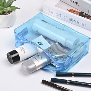 Bolsas de Maquillaje Personalizables de PVC con Logotipo, Bolsas de Cosméticos Portátiles con Cierre, MOQ Bajo, Tamaño Transparente/Colorido Personalizado - Product Image 1