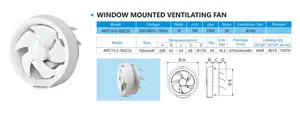 JINLING 6 8 Zoll geräuscharmer Luft absaug ventilator Runder Lüftungs fenster montierter Abluft ventilator