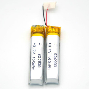 Rechargeable battery small size <span class=keywords><strong>3</strong></span>,7 V 160mAh 520938 lithium polymer battery for E-book, flashlight, GPS - Product Image 2