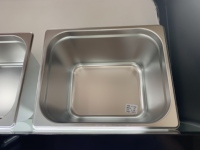 Bac gastronorme en acier inoxydable 1/2 200 mm, très demandé, avec couvercle, pour buffet, hôtel, restaurant, et crème glacée.