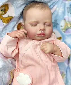 Lifereborn Cute Reborn Dolls Silicona Bebé recién nacido 20 pulgadas Sleep Doll Silicona Baby Doll Realista