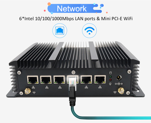 EGLOBAL Công Nghiệp Không Quạt Máy Tính Mini 2955U 6 Lans Tường Lửa Router Pfsense PC <span class=keywords><strong>2</strong></span> * RS232 4 * USB3.0 HD-MI 4 Gam/<span class=keywords><strong>3</strong></span> Gam AES-NI - Product Image 2