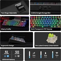 Aula F99 MAX Wireless Mechanical Keyboard Smart Screen Knob Tri-mode Creamy Keyboard Hot-Swappable RGB Backlit Custom Software