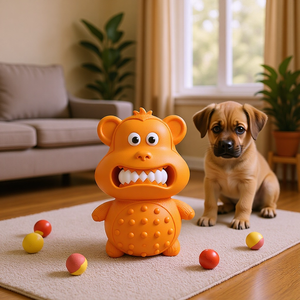 Juguete Interactivo para Perros, de Goma Natural, con Sonido, Duradero, Indestructible, de Doble Cara, con Diseño de <span class=keywords><strong>Mono</strong></span> - Product Image 6
