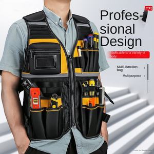 Gilet de travail multifonctionnel résistant à l'usure Gilet de sécurité pour la construction Gilets de travail réfléchissants pour électricien - Product Image 3