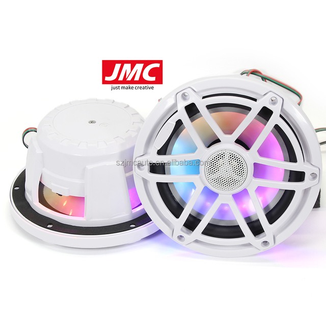 JMC 6.5" Marine Speaker with RGB Light New Arrival Grey PP Cone 50-20KHz Frequency 6modes 7Colors Waterproof IP67 for Boat Yacht