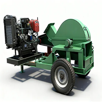 Broyeur de bois à moteur haute capacité avec une capacité de 10-15 t/h, disque de coupe de bois de 400 mm de diamètre, à vendre
