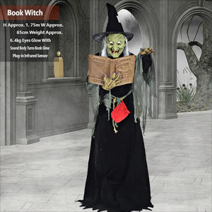 Accesorio Interactivo de Bruja Grande para Halloween con Ojos Brillantes y Sonido para Casa Embrujada y Parque de Atracciones - Product Image 6