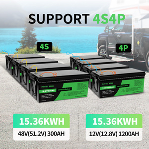 USA EU ขายส่ง แบตเตอรี่ลิเธียมไอออน Lifepo4 12V 300ah ระบบพลังงานแสงอาทิตย์แบบพกพา ชุดแบตเตอรี่สำรองพลังงาน พร้อมสำหรับรถยนต์ - Product Image 6