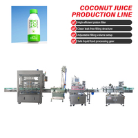 Multi-fles compatibele kokosnootsap verwerkingslijn intelligente automatische vul-, sluit-, dop- en etiketteermachine set