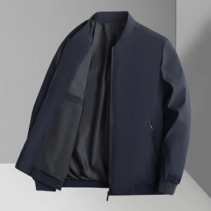 Primavera otoño nuevo negocio cuello alto para todas las estaciones con cierre de cremallera logotipo frontal - Product Image 2