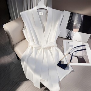 Blusa Elegante <span class=keywords><strong>de</strong></span> Alta Gama sin Mangas con Lazo en la Cintura para Mujer Moda Sehe - Product Image 2