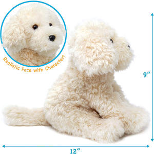 Peluche de Perro Poodle Labradoodle Ecológico Estándar CPC CE, Juguete de Peluche Beige de Primera Calidad, Peluche de Anime Personalizado al por Mayor - Product Image 4