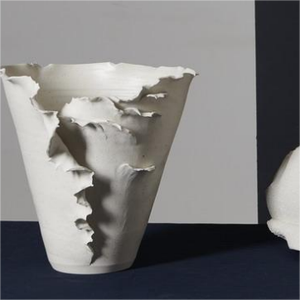 Vase à fleurs décoratif blanc fait main de style nordique, vase en céramique pour la décoration de la maison, ensemble de vases en céramique - Product Image 3