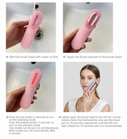 Sonic Vibrating Silicone Brosse nettoyante pour le visage Brosse exfoliante étanche pour la beauté pour les bouchons britanniques et américains