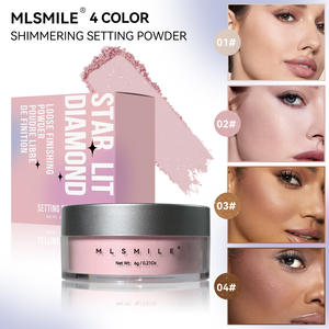 MLSMILE <span class=keywords><strong>Poudre</strong></span> Fixatrice Libre Diamant Perle Éclat Brouillard Léger, <span class=keywords><strong>Poudre</strong></span> <span class=keywords><strong>de</strong></span> Miel Fine Imperméable Résistante à la Transpiration, Longue Tenue Contrôle du Sébum - Product Image 2