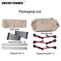 Lit de camping portable extérieur en alliage d'aluminium 7075 lit de camping pliant réglable léger
