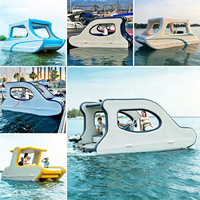 Plateforme flottante gonflable JUNAO Q-1 pour extérieur, épaisseur 0,9 mm, matériau PVC, capacité 500 kg, utilisation en mer, piscine, usage commercial