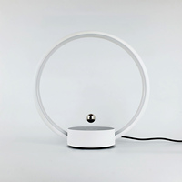 Lampe de table à lévitation Circlo ABS, lumière LED flottante, design moderne, lévitation magnétique, commande tactile, taille moyenne, décoration d'intérieur