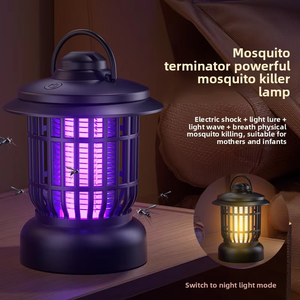 Piège à moustiques portable transfrontalier à choc électrique, lumière nocturne à température simulée <span class=keywords><strong>CO2</strong></span> pour le camping en tente - Product Image 4