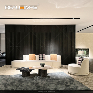 Estilo minimalista italiano paraíso tela giratoria terciopelo cuatro plazas sofá Bordone moderno sala de estar Villa apartamento sofá conjunto - Product Image 1