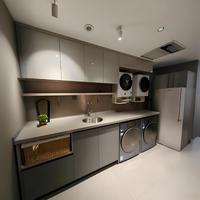 Meubles de lavabo pour buanderie, design moderne, imperméables, personnalisés, pour machine à laver