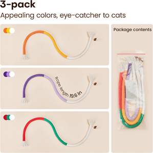 Mainan tali kunyah kucing 2025 baru-Catnip alami isi ulang untuk perawatan gigi kucing, permainan tumbuh gigi aman & dalam ruangan - Product Image 6