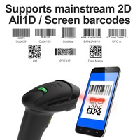 Escáner Automático de Códigos de Barras 2D con Soporte, Interfaz USB, Lector de Códigos QR, Resolución de 4mil, Distancia de Lectura de 10mm-600mm, para Inventario Móvil