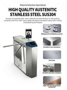 Torniquete Trípode de Acero Inoxidable, Puerta de Seguridad con Código QR, Control de Acceso por Tarjeta RFID, Certificado CE, IP54, para Sistema de Entrada de Peatones - Product Image 5