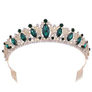Couronne en strass de mariage, luxueuse et personnalisée, couleur argent et or, faux diamants, pour un spectacle ou un mariage, diadème du monde - Product Image 6