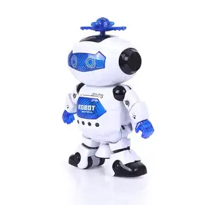 IQOEM-Robot eléctrico inteligente para niños, juguetes de baile con luces y música, robot robótico, inteligente