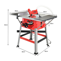 10 "255mm 254mm électrique banc-type scie circulaire bois coupe Table scie Table Machine pour le travail du bois