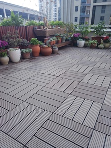 Cubierta de WPC de grano de madera <span class=keywords><strong>para</strong></span> exteriores de estilo moderno, tablero de <span class=keywords><strong>terraza</strong></span> de jardín compuesto de plástico de grano de madera <span class=keywords><strong>para</strong></span> exteriores, baldosas de <span class=keywords><strong>suelo</strong></span> DIY - Product Image 6