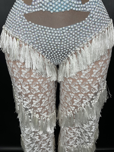 NOVANCE Y1405-B Dropshipping Productos 2024 Embroidered <strong>Jumpsuit</strong> Beaded Womens <strong>Fringe</strong> Tassel <strong>Jumpsuit</strong> for Dance - Product Image 6