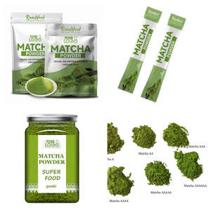 Rainwood Supply 100% Naturel 5AAAAA Thé Vert Matcha Poudre Immunité Amélioration Minceur Herbe Nouvelle Boîte/En Vrac/Bouteille Sachet Tasse - Product Image 2