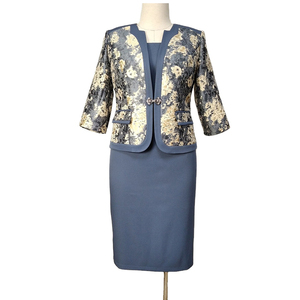 Ropa Femenina 2021, Vestido de Invierno Floral de Dos Piezas con Falda para Mujer, Talla Grande - Product Image 1