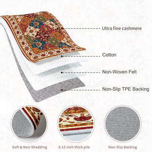 Tapis bohème 118x78,7 pouces imprimé numériquement, pliable, pour salon et chambre à coucher - Product Image 5