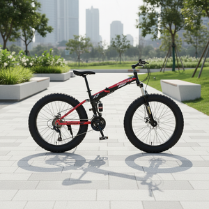 Vélo de plage pliable <span class=keywords><strong>Mongoose</strong></span> Fatbike avec fourche en acier, système de frein à disque, pneus larges, double suspension, vélo de course ordinaire - Product Image 2