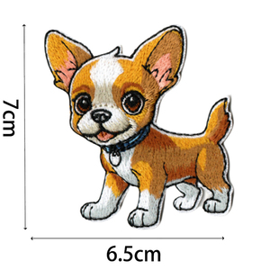 Patchs brodés thermocollants mignons de chiens de dessin animé : Chihuahua, Beagle et autres animaux - Product Image 5