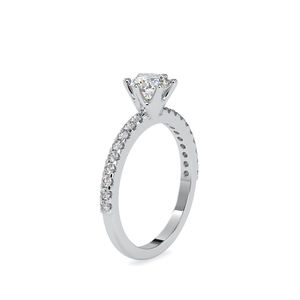 Anillo de compromiso de diamante cultivado en laboratorio de corte princesa, banda elegante, joyería para mujer, chapado en plata, fabricado para aniversario - Product Image 2