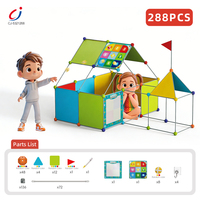 Chengji Castle Blocs de construction en plastique connectables DIY multifonctionnels pour enfants, kit de construction de fort et de perles architecturales, compact STEM