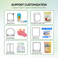 Sachet d'emballage alimentaire personnalisé Doypack en plastique, refermable, pour noix de cajou et pistaches